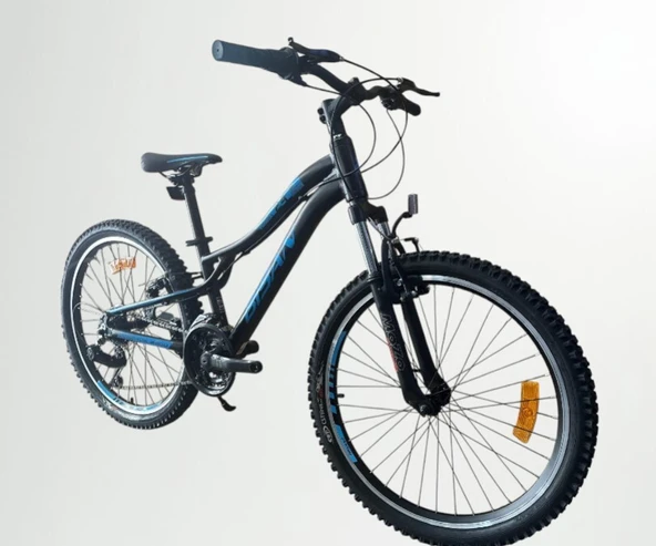 24J BİSAN KDX 2800 V FREN DAĞ BİSİKLETİ - MAT SİYAH MAVİ - 30 kadro - 2