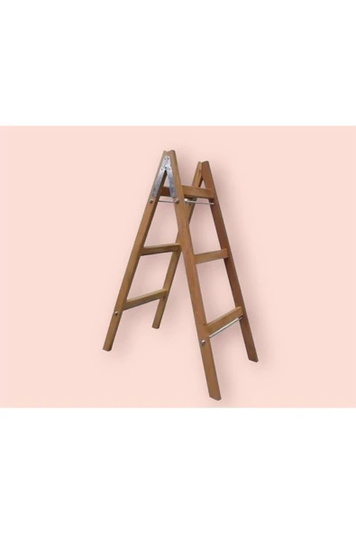 3 basamaklı A tipi Gürgen Ahşap Merdiven