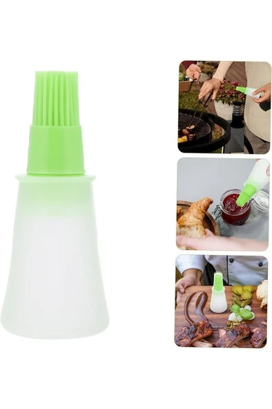 60 ml Silikon Yağ Fırça Şişesi Yumurta Sos Sürme Yağlama Fırçası Ucu Silikon Fırçalı Yağdanlık ürün görseli 1