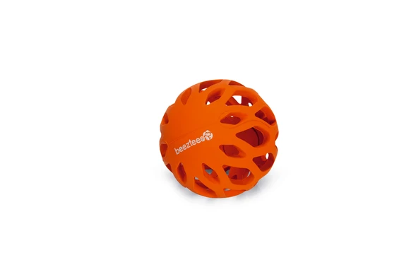 Beeztees Köpek Oyuncağı, Delikli Top, Kauçuk, Turuncu, 8cm