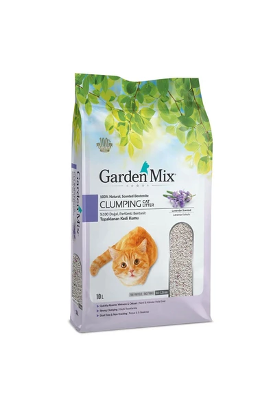 Gardenmix Bentonit Lavanta Kokulu İnce Kedi Kumu 10 Lt