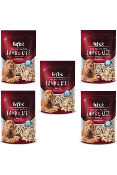 Reflex Plus Köpek Ödülü Kuzu Etli 150 gr x 5 Adet