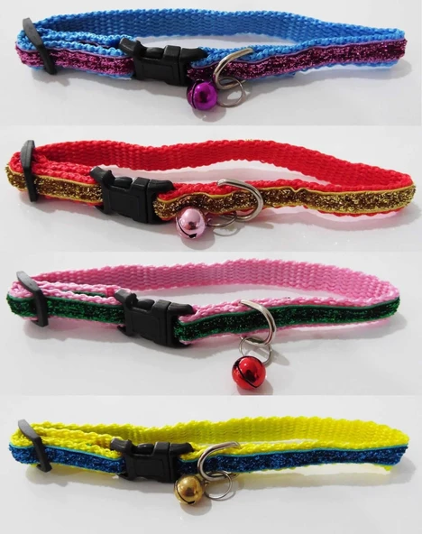 Kedi Çok Renkli Zilli Tasma Hrb-019 - 1