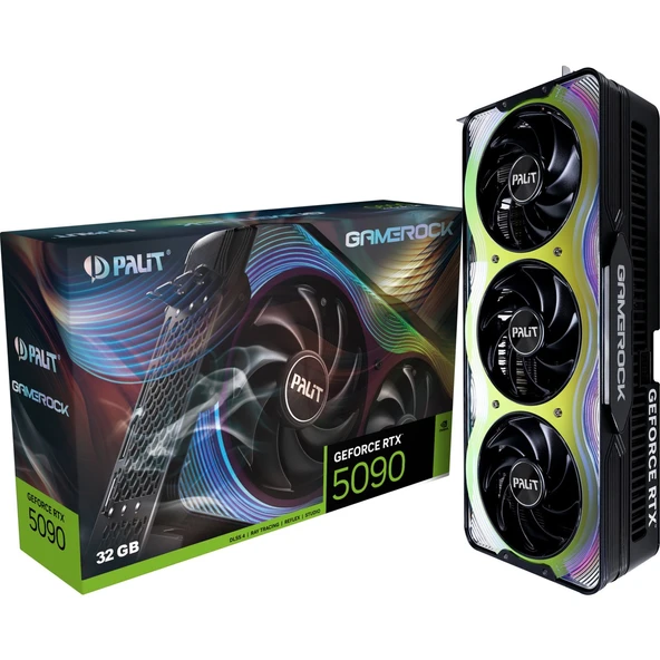 Nvidia Geforce RTX5090 Gamerock 32GB 512BIT Gddr7 Ekran Kartı NE75090019R5-GB2020G