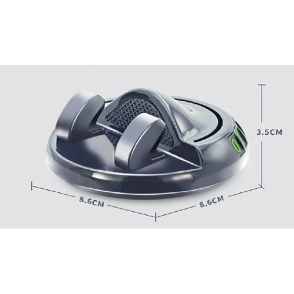 Brokoli Home 360° Dönebilen Yapışkanlı Numaratörlü Araç Telefon Tutucu, Numaratör - 4