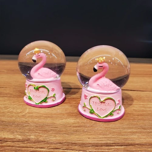 Mini Işıklı Flamingo Kar Küresi TdrTR