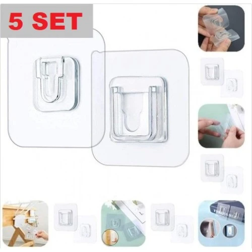 Geçmeli Klips Eşya Sabitleme Askısı 5 Set TdrTR