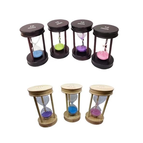 Dekoratif Ahşap 10 Dakika Kum Saati ürün görseli 1