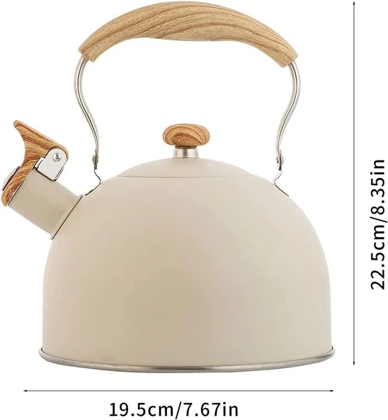 Valkyrie 2.5L Paslanmaz Çelik Düdüklü Su Isıtıcısı Demlik Islıklı Kettle - 6