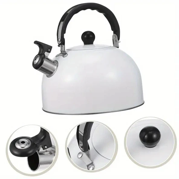 Valkyrie 3L Paslanmaz Çelik Düdüklü Kettle Su Isıtıcısı Çaydanlık Islıklı Demlik - 9