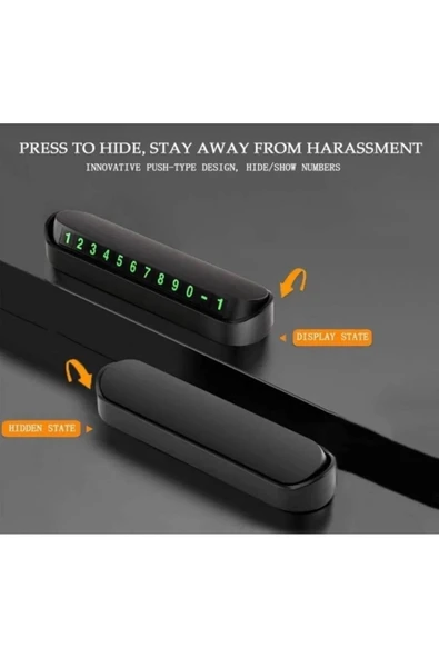 WOZLO FOSFORLU LÜX ARAÇ NUMARATÖRÜ AÇ KAPAT ÖZELLİKLİ - A12 - 2