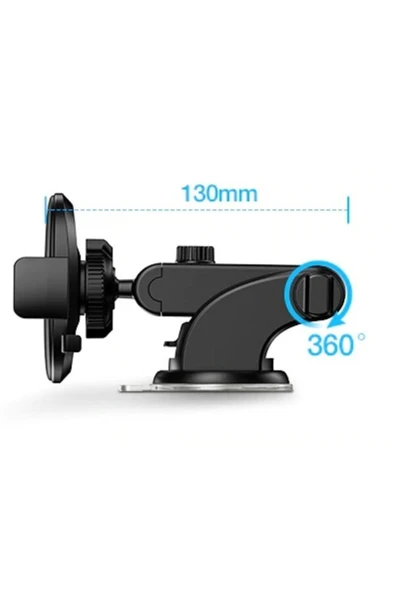 WOZLO Araç Telefon Tutucu 360 Ayarlanabilir Uzayan Vantuzlu Oto Tutacağı W3935-005--A17 - 3
