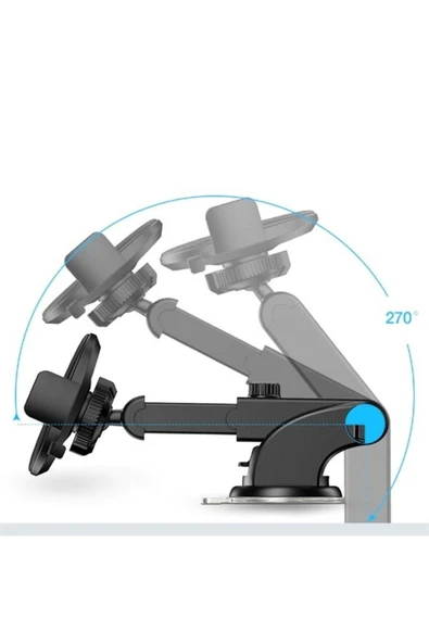WOZLO Araç Telefon Tutucu 360 Ayarlanabilir Uzayan Vantuzlu Oto Tutacağı W3935-005--A17 - 2