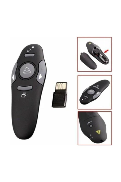 Mi7a Kablosuz Lazer Sunum Kalemi , Sunum Kumandası , Laser Powerpoint 15 Metre Çekim Mesafesi - 3