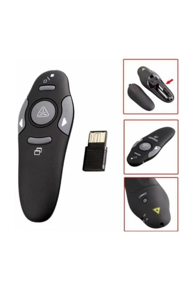 Metus Kablosuz Lazer Sunum Kalemi , Sunum Kumandası , Laser Powerpoint 15 Metre Çekim Targus Tip - 2
