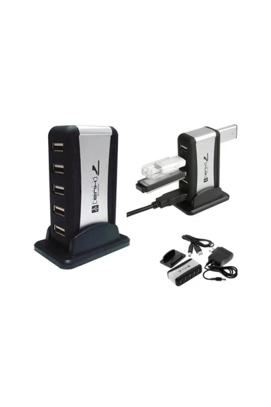 Hubstein 7 Port Usb Çoklayıcı Usb Hub Çoğaltıcı - Adaptörlü Pc Notebook - 2
