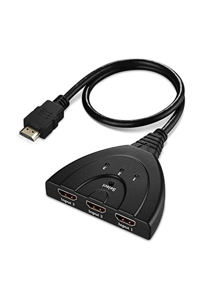 Hubstein 3 Port Kablolu Hdmi Switch Çoklayıcı Çoğaltıcı Splitter-A14 - 2