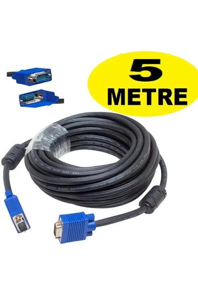 Artvision 5 Metre Vga Kablosu Ekran Lcd Monitör Projeksiyon Bağlantı Kablosu - Çift Filtreli --A03 - 2