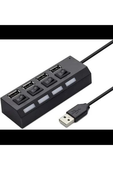 ema 4 portlu ışıklı ve anahtarlı 2.0 usb çoğaltıcı - 2