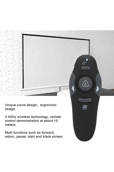 Artvision İthalatçı Garantili Kablosuz Lazer Sunum Kalemi , Sunum Kumandası , Laser Powerpoint 15 metre Çekim - 4