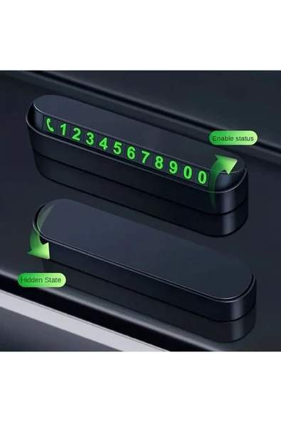 WOZLO Tüm Araçlara Uyumlu Araç Numaratör Araba Telefon Numaralık - 3