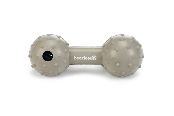 Beeztees Köpek Oyuncağı, Ödül ve Oyun, Dambıl, Kauçuk, Bej, 11,5cm