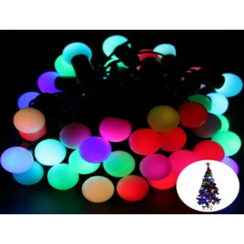 5 Metre 28 Led Fişli Rgb Mini Top Led Siyah Kablo TdrTR