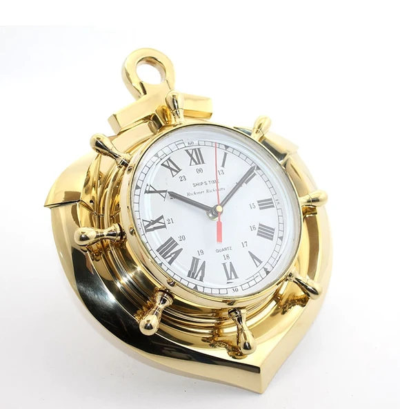 Pirinç Çapa Tasarımlı Dümenli Saat 2080 ürün görseli 1