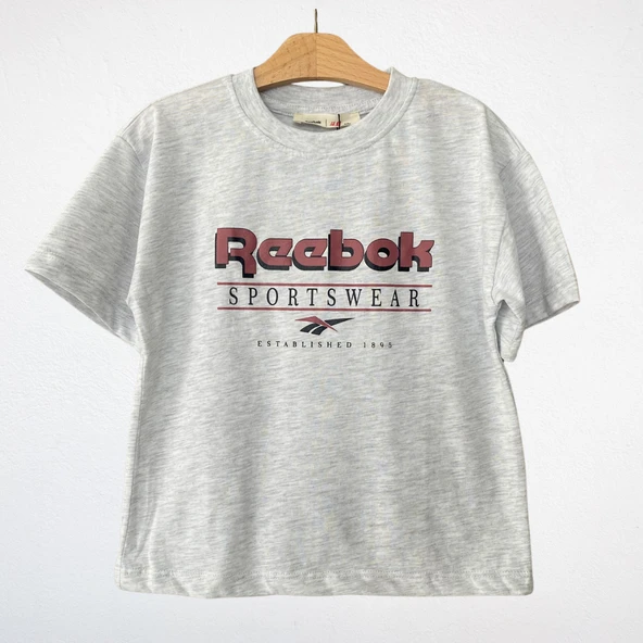 "Reebok" Baskılı Tişört ve Eşofman Altı Takımı - 2