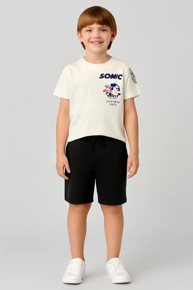 Sonic Baskılı Çocuk Takım (2'li) – Tişört ve Şort ürün görseli