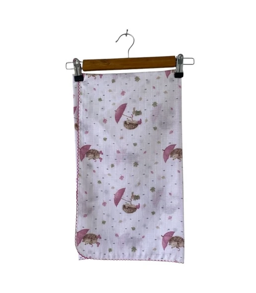 Muslin Pamuklu Kız Bebek Battaniye çok amaçlı örtü - 4