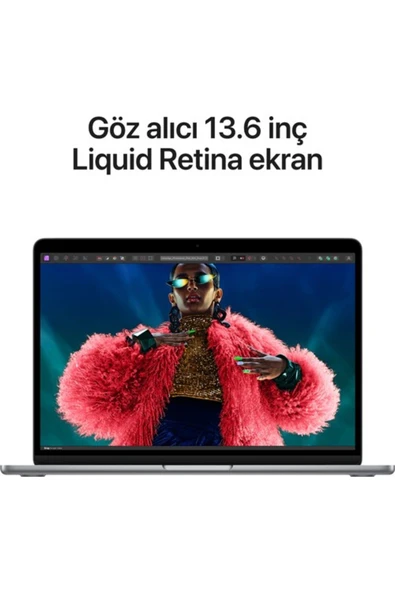 Apple MacBook Air M3 Çip 8GB 256GB SSD macOS 13" Taşınabilir Bilgisayar Uzay Grisi MRXN3TU/A - 5