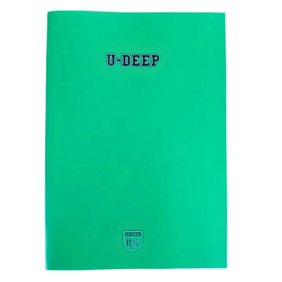 a4 boy plastik kapak 80 yaprak kareli defter kenarı kırmızı çizgili 1 adet u-dep - 8