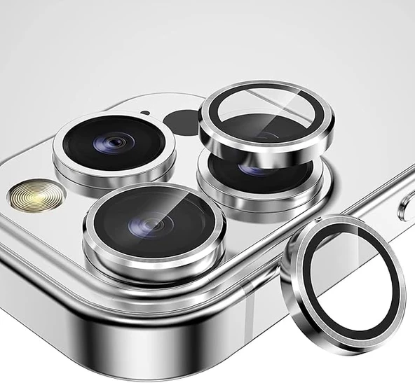 İPhone 11 Uyumlu Kamera Lens Koruyucu Silver Renk Lens Koruma