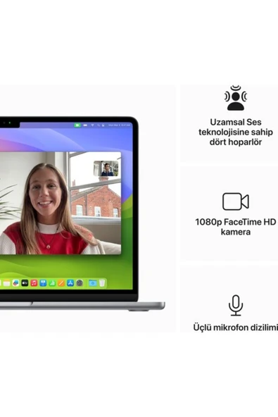 Apple MacBook Air M3 Çip 8GB 256GB SSD macOS 13" Taşınabilir Bilgisayar Uzay Grisi MRXN3TU/A - 6