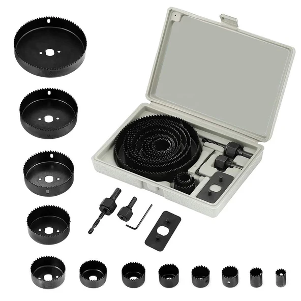 16 Parça Panç Seti Ağaç Kesme Testere Matkap Ucu Takımı Alçıpan Tavan Kesme ürün görseli 1