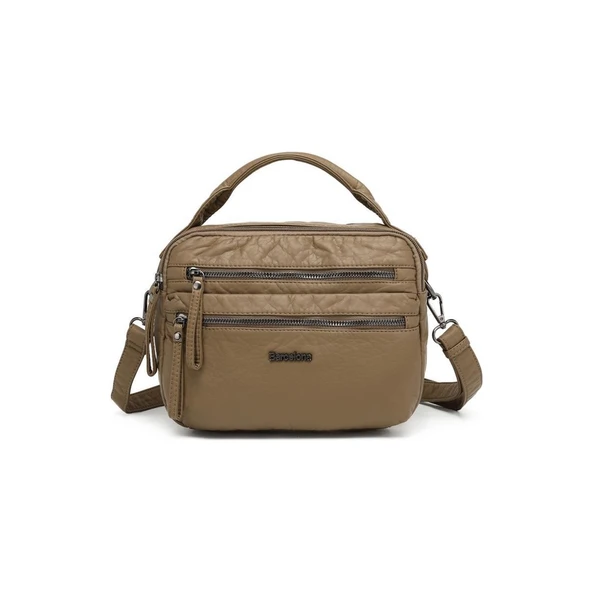 Yıkama Rölaks Deri Kadın Omuz Çantası 21K Barcelona 1924-6 ürün görseli