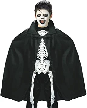 Siyah Renk Yakalı Halloween Pelerini 90 Cm - Resim 4