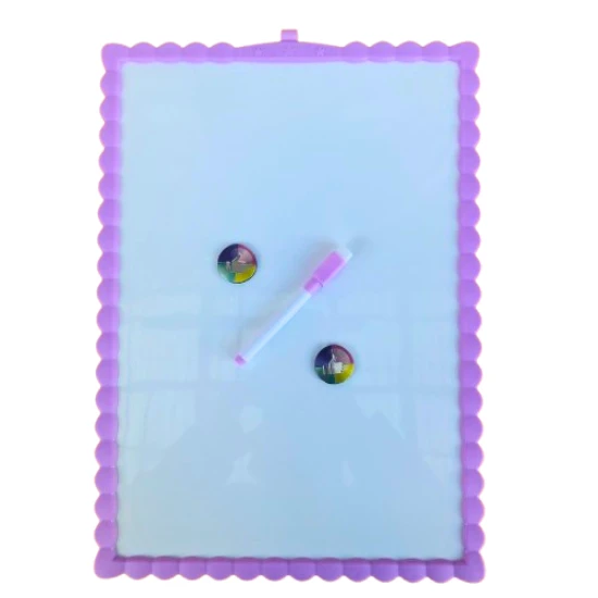 çocuklar için magnetik çift taraflı  yazı tahtası 28x39.5 cm mor