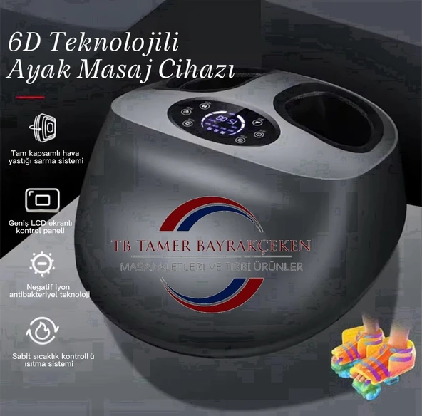 6D Dijital Uzaktan Kumandalı Ovmalı Isıtmalı Titreşimli Ayak Masaj ve Bakım Makinası/Aleti