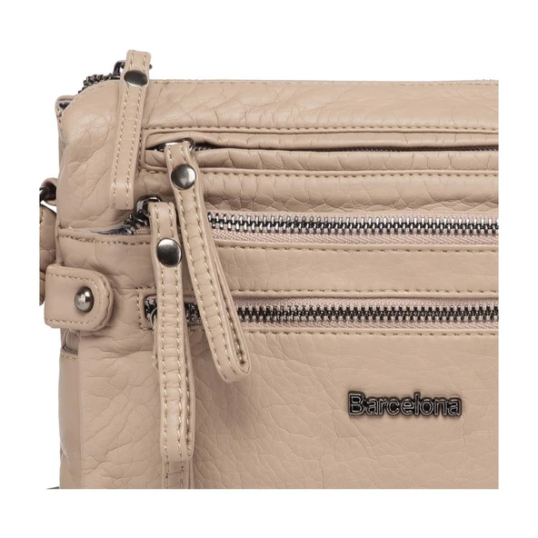 Yıkama Rölaks Deri Kadın Postacı Çantası 21K Barcelona 1920-6 - Resim 2