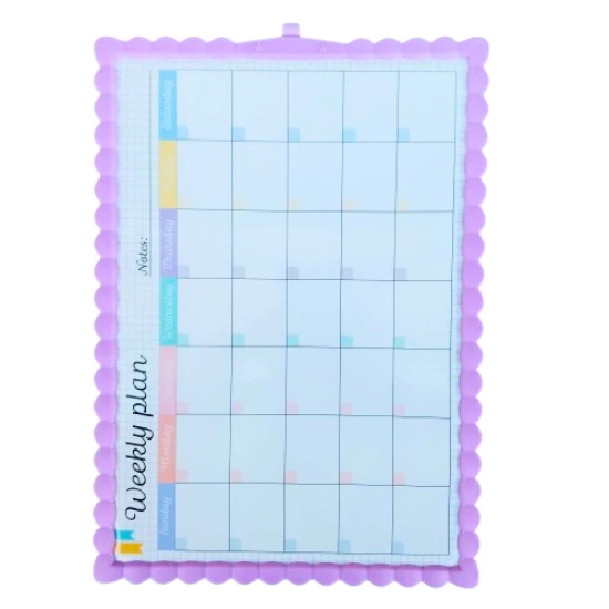 çocuklar için magnetik çift taraflı  yazı tahtası 28x39.5 cm mor - 2