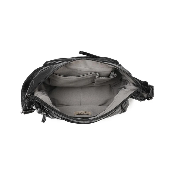 Yıkama Rölaks Deri Kadın Postacı Çantası 21K Barcelona 1919-6 - Resim 4