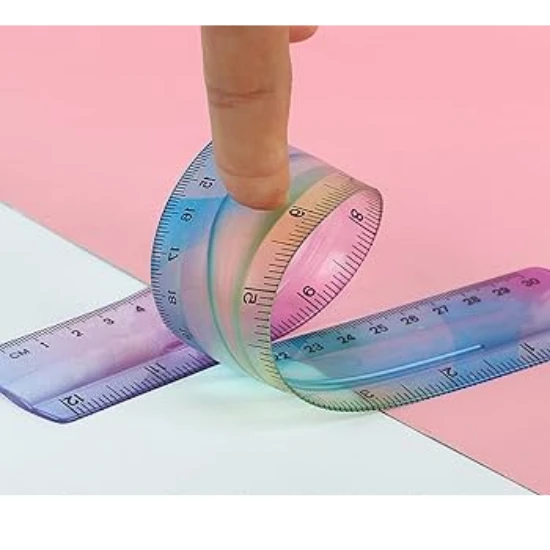 20 cm kırılmaz esnek cetvel takımı 3 lü set - 2