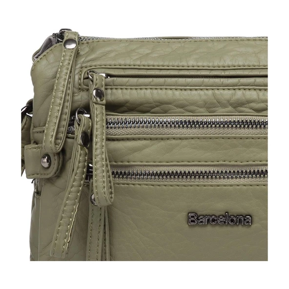 Yıkama Rölaks Deri Kadın Postacı Çantası 21K Barcelona 1920-6 - 2