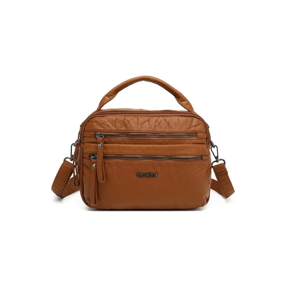 Yıkama Rölaks Deri Kadın Omuz Çantası 21K Barcelona 1924-6 ürün görseli