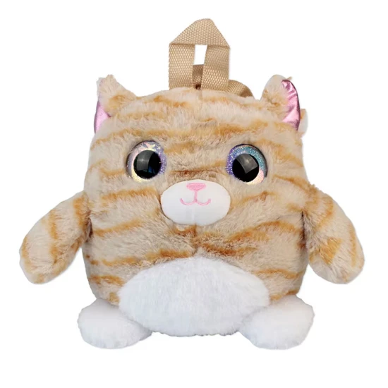 çocuklar için sevimli peluş sırt çantası kahve 25 cm (3-6 yaş)