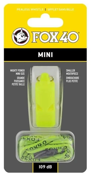 Fox 40 Mini Safety Neon Sari İpli Düdük 9803-1308 - 4