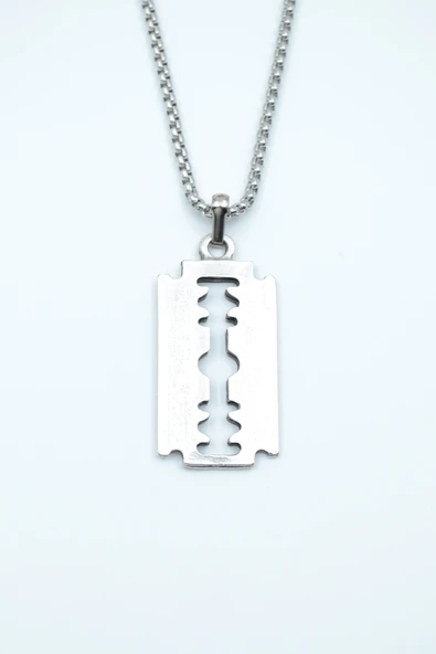 Jilet Gümüş Kaplama Örme Zincir Kolye ürün görseli 1