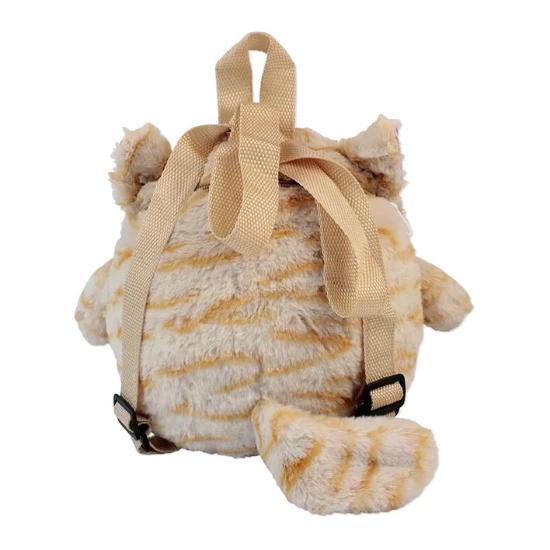 çocuklar için sevimli peluş sırt çantası kahve 25 cm (3-6 yaş) - 2